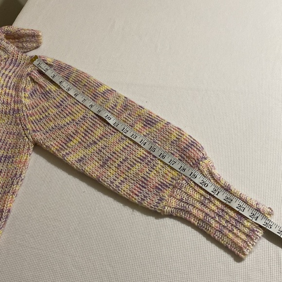 All in Favor Pastel Marled Sweater in Pink Multi Color Size Medium - Picture 8 of 10